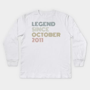 Legend Since October 2011 Kids Long Sleeve T-Shirt